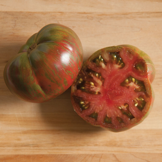 Slicing tomato, “Pink Berkeley Tie Dye”